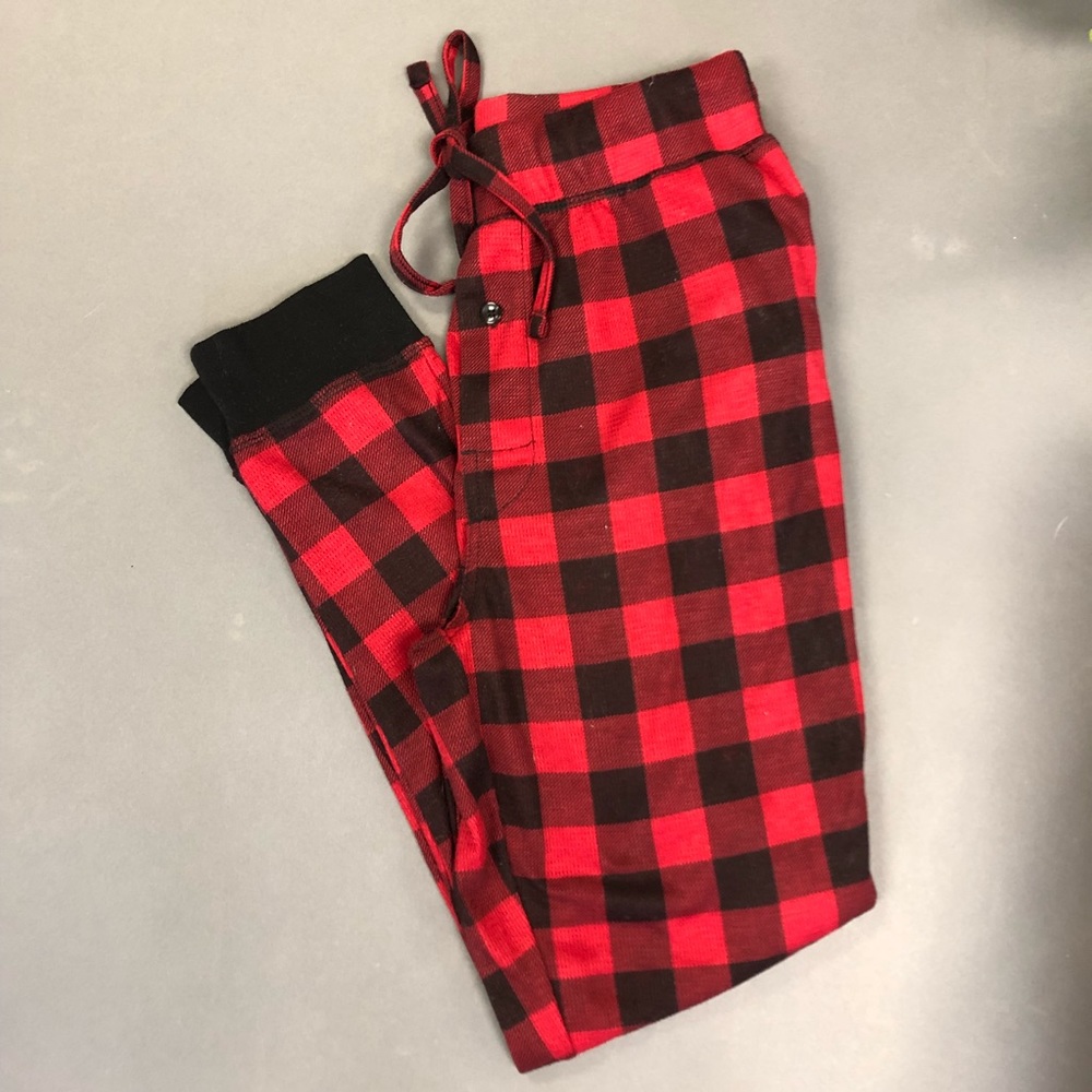 Buffalo plaid pajama bottoms